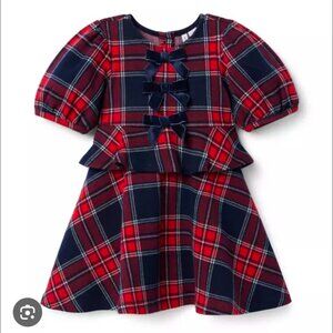 Tartan Peplum Holiday Dress